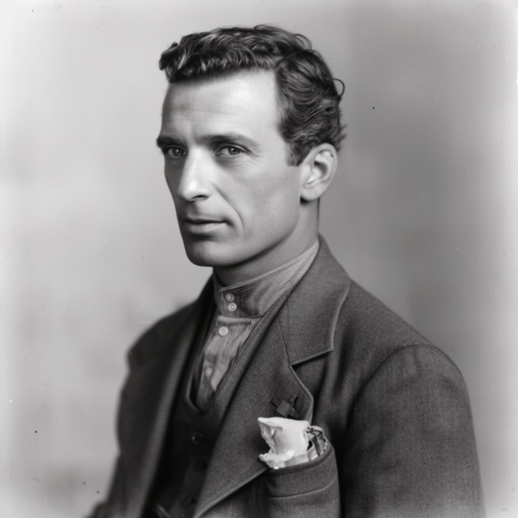 AI-generated illustration of Edgar Allan Woolf