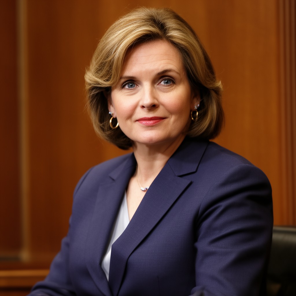 AI-generated illustration of Harriet Miers