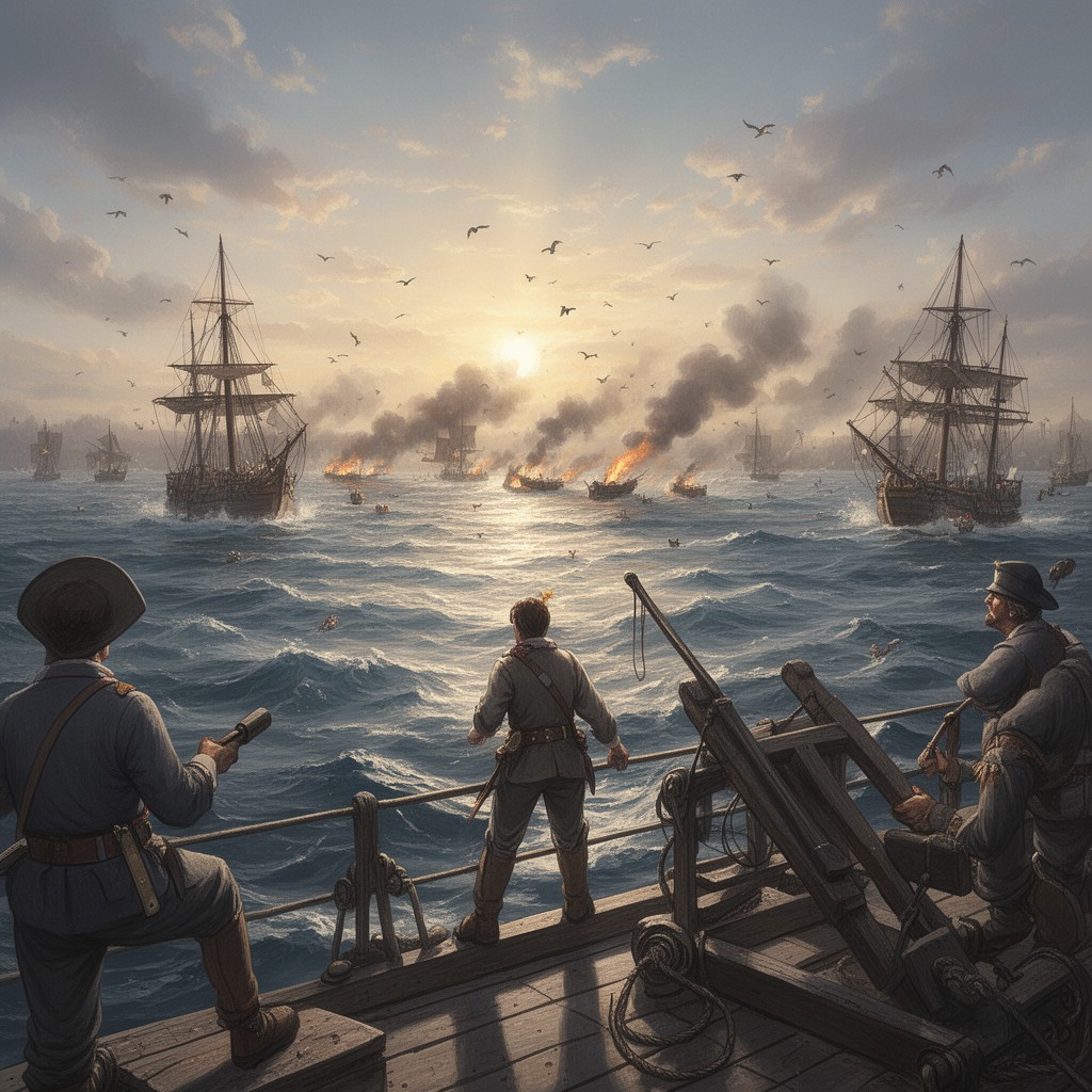 AI-generated illustration of Battle of Lake Erie