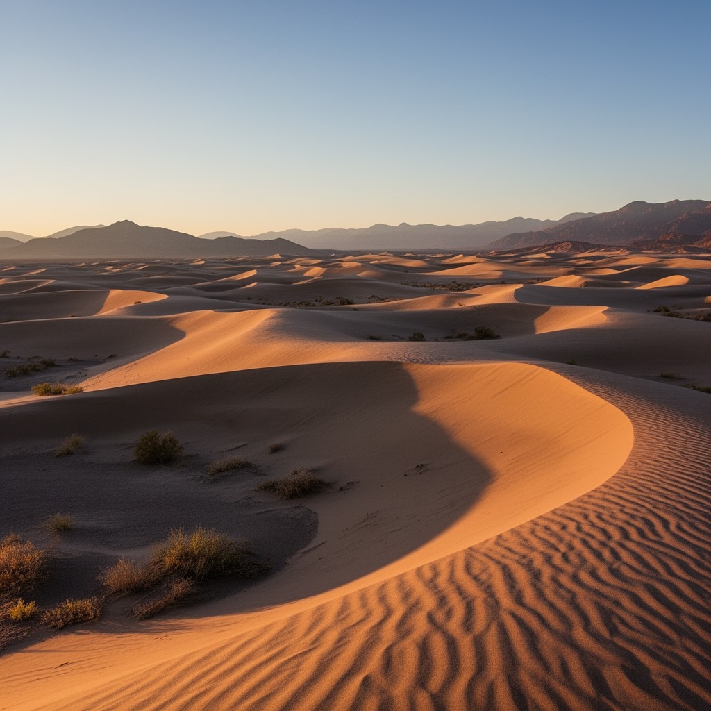 AI-generated illustration of Mesquite Flat Sand Dunes