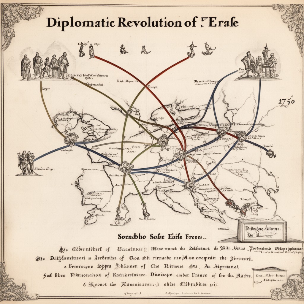 AI-generated illustration of Diplomatic Revolution of 1756