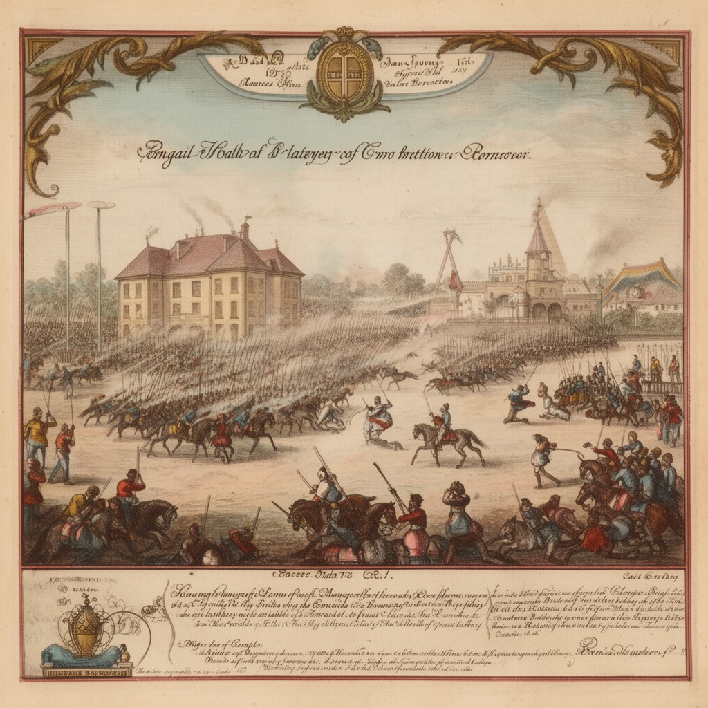AI-generated illustration of Battle of Plassey