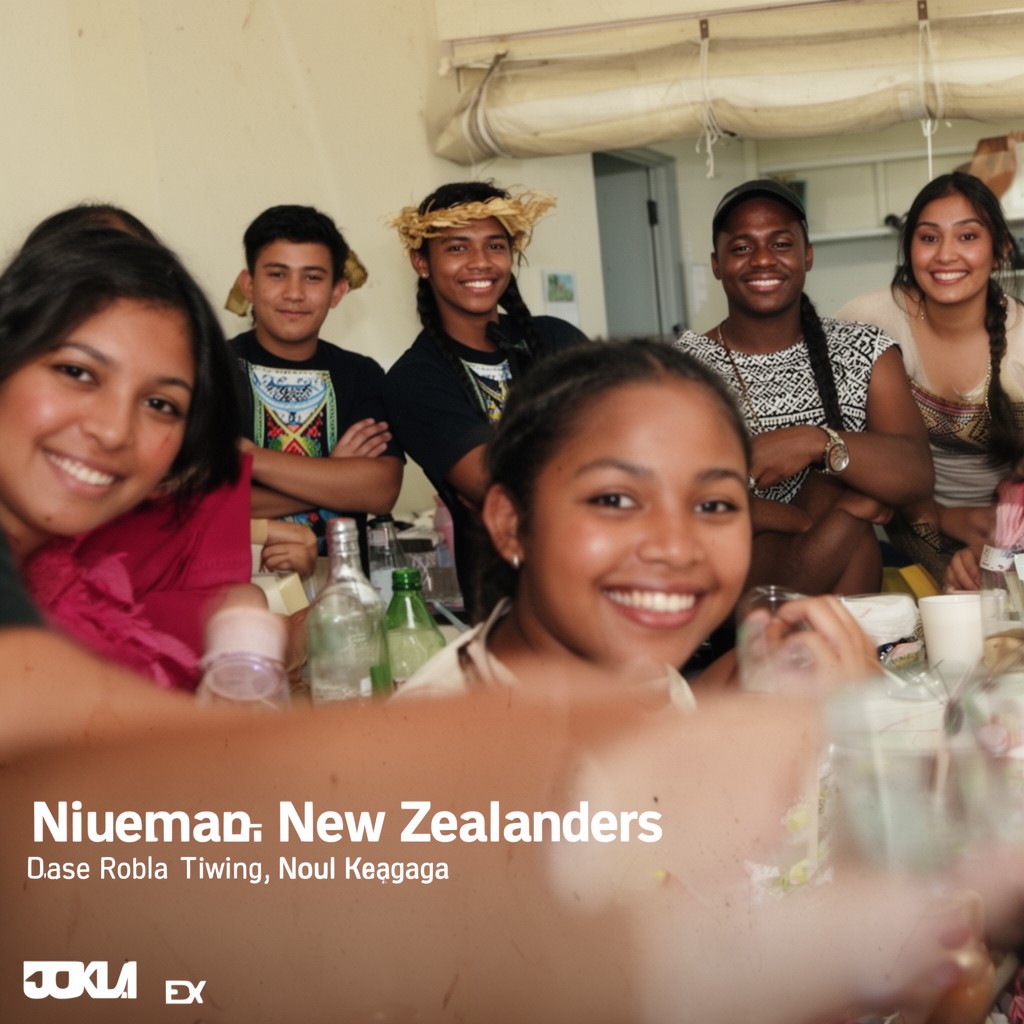 AI-generated illustration of Niuean New Zealanders