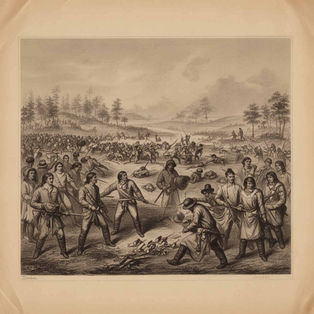 AI-generated illustration of Dakota War of 1862