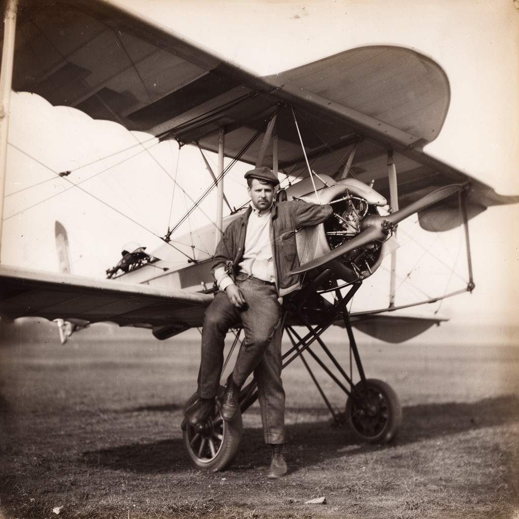AI-generated illustration of Harry Hawker
