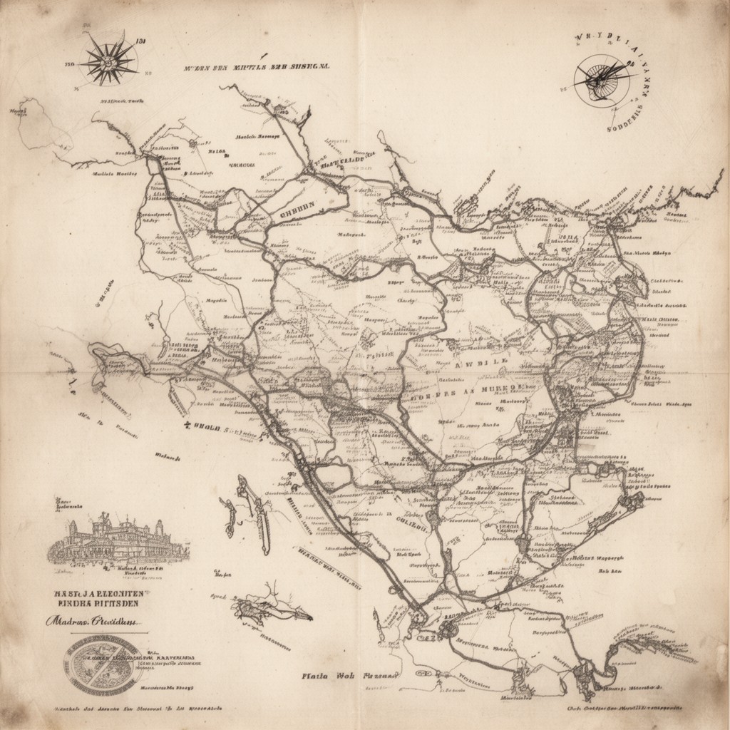 AI-generated illustration of Madras Presidency