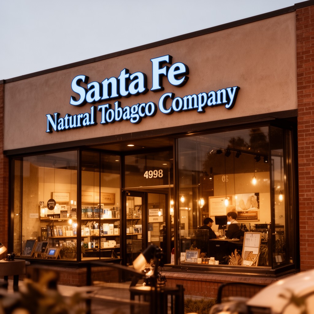 AI-generated illustration of Santa Fe Natural Tobacco Company