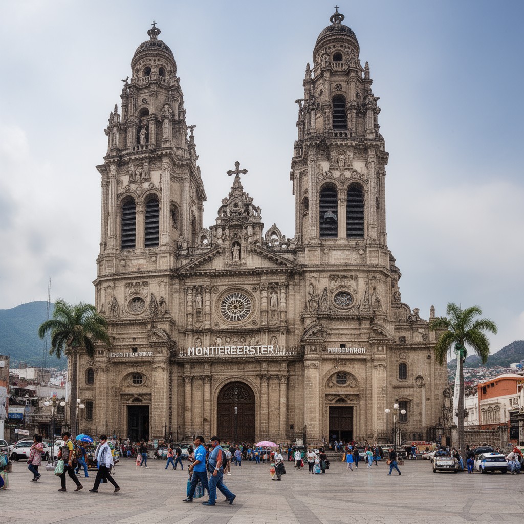 AI-generated illustration of Metropolitan Cathedral of Our Lady of Monterrey