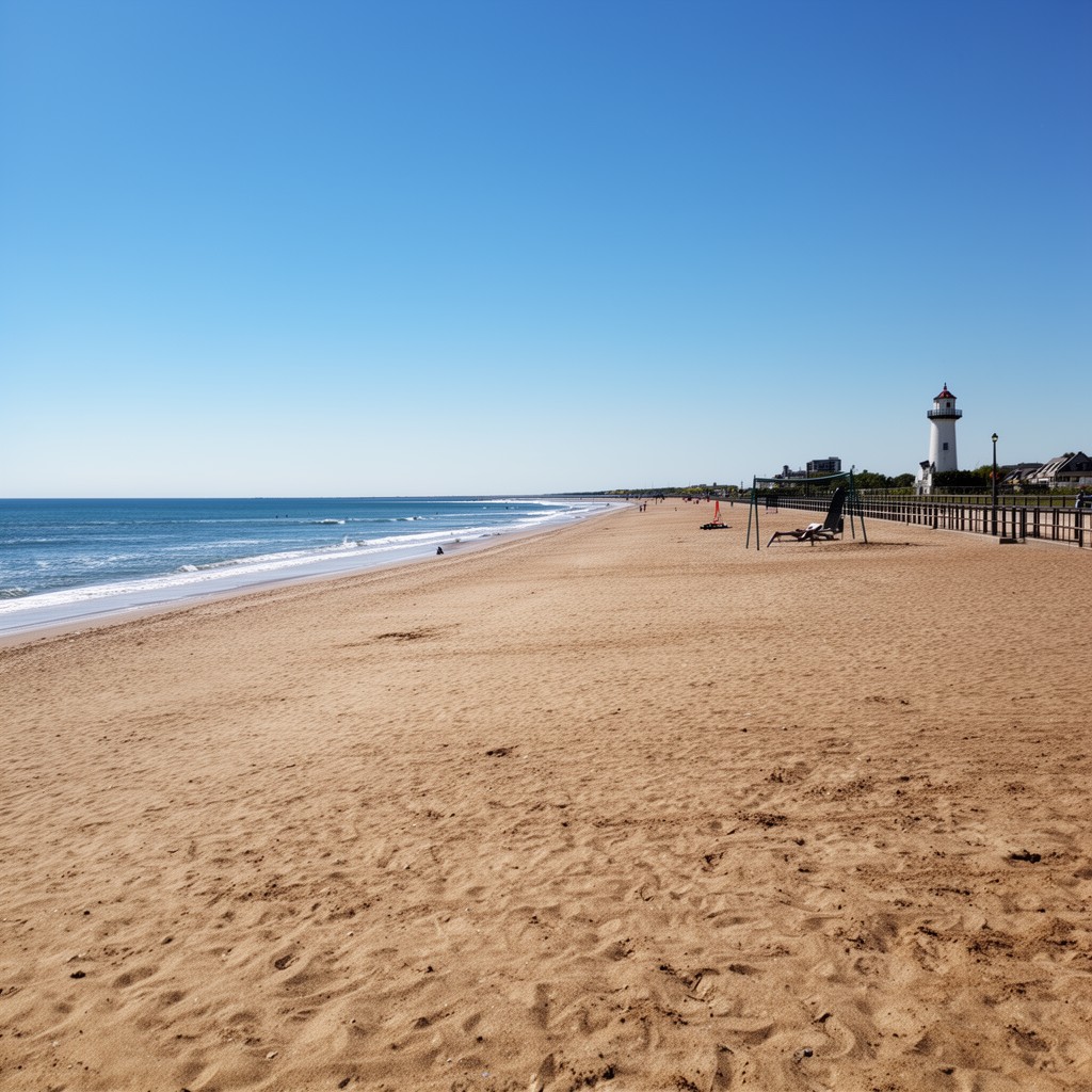 AI-generated illustration of Pere Marquette Beach