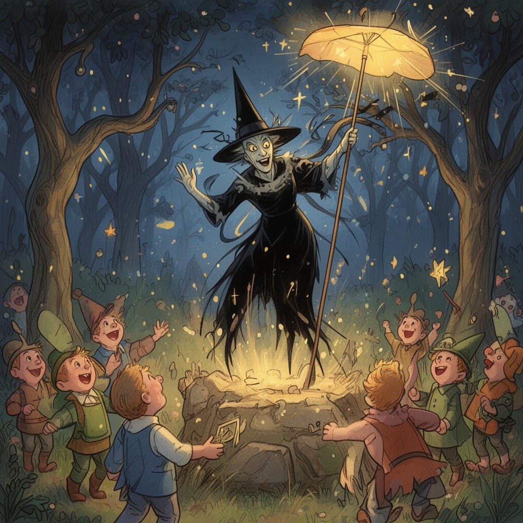 AI-generated illustration of Ding-Dong! The Witch Is Dead