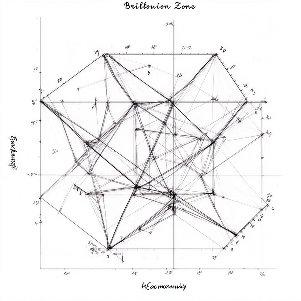 AI-generated illustration of Brillouin zone