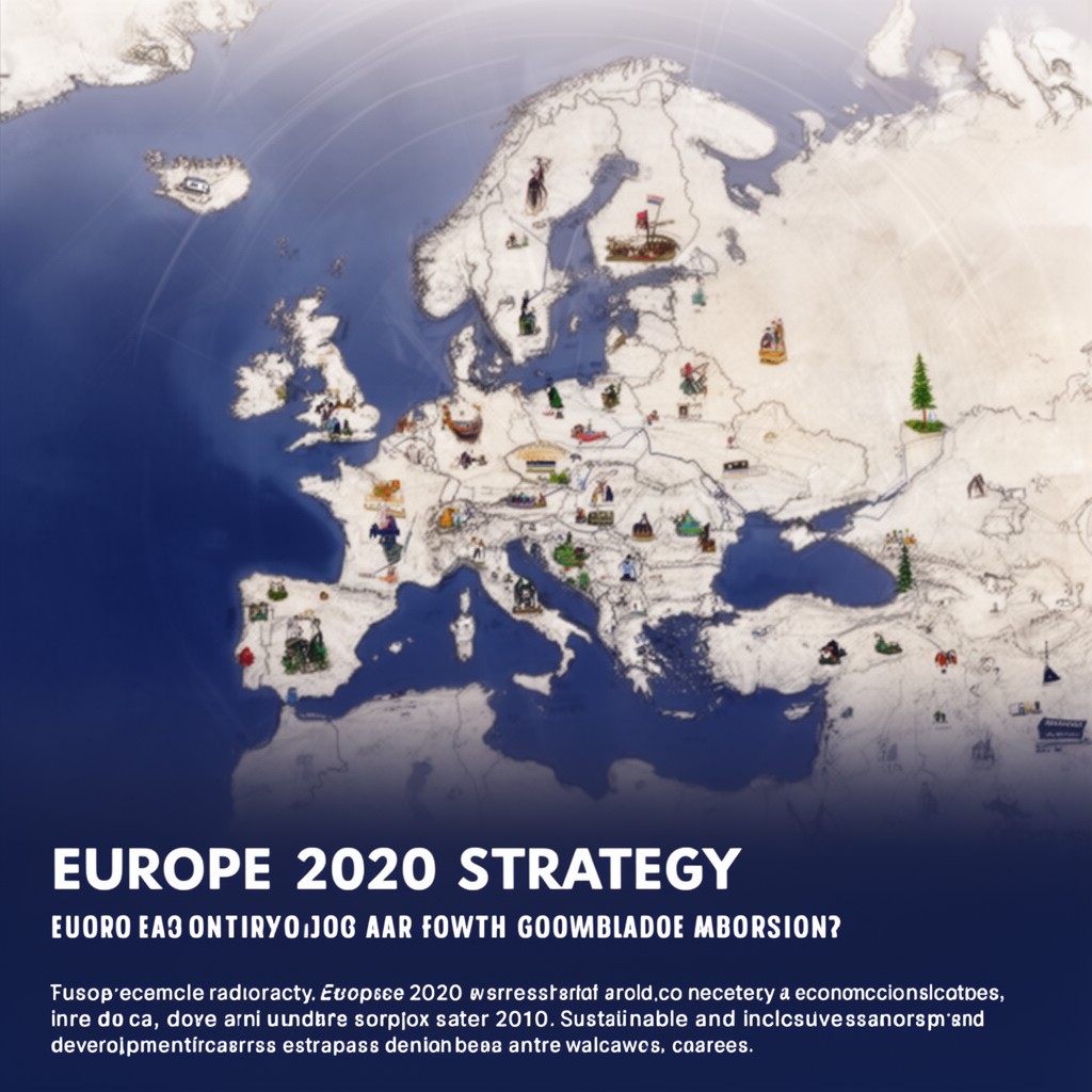 AI-generated illustration of Europe 2020 strategy