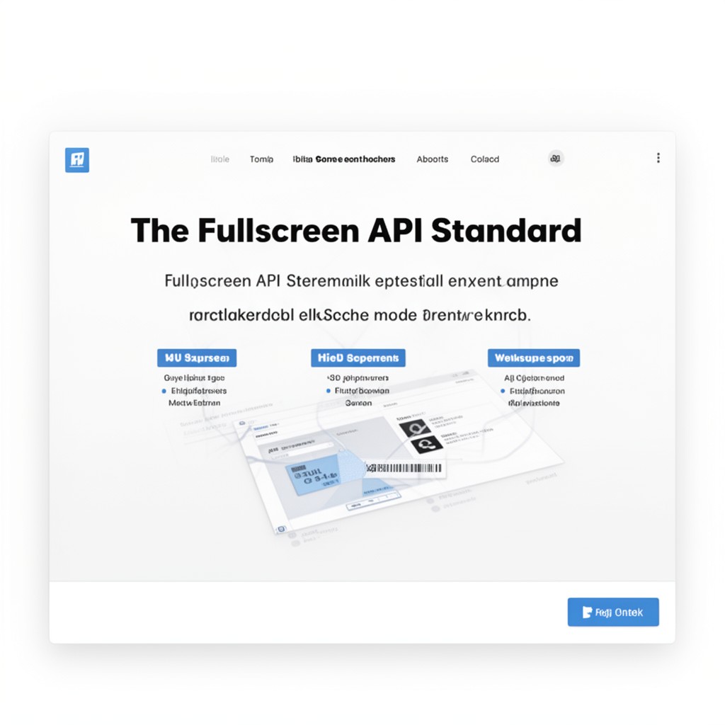 AI-generated illustration of Fullscreen API Standard