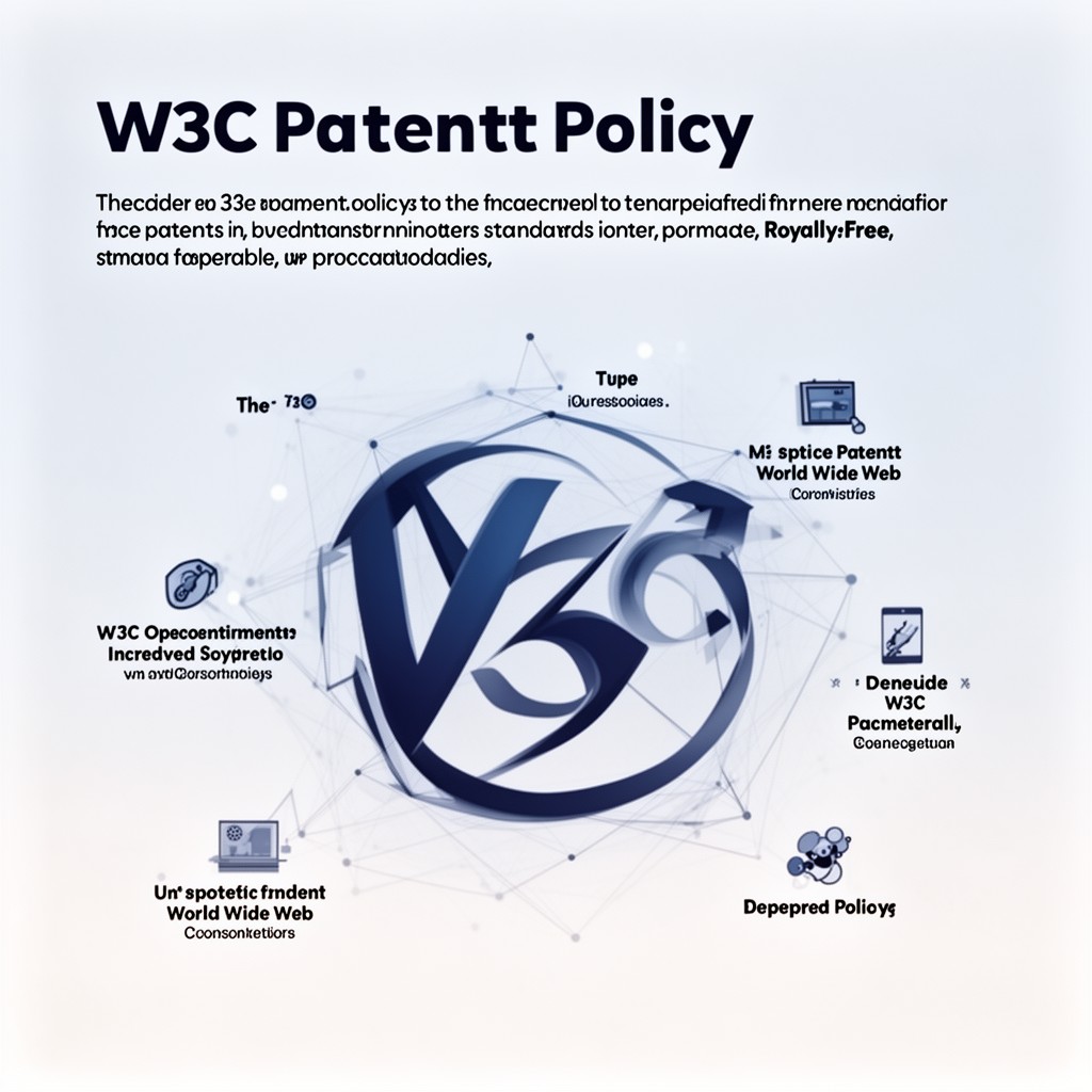 AI-generated illustration of W3C patent policy