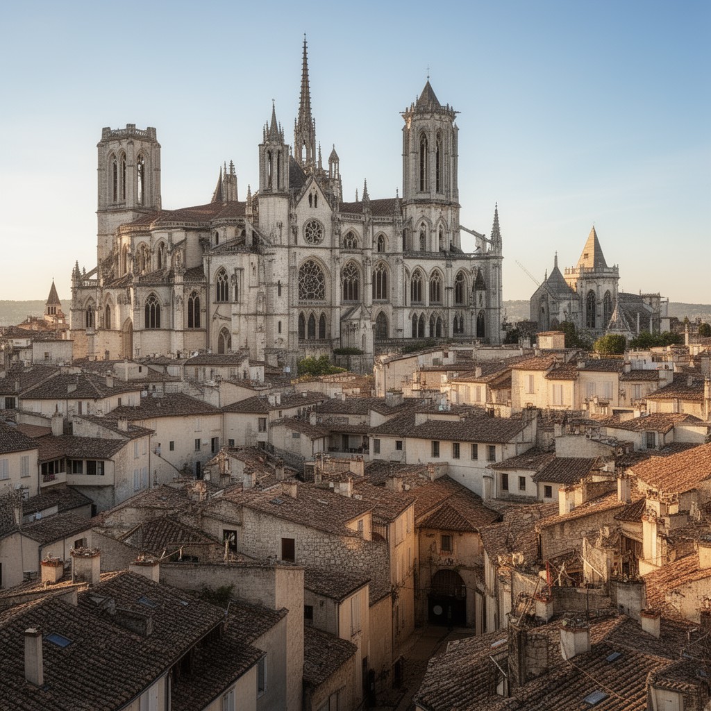 AI-generated illustration of Cathédrale Saint-Apollinaire de Valence