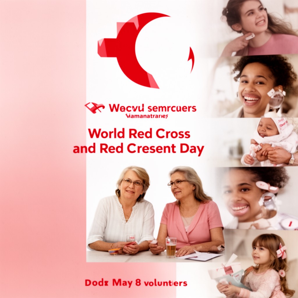 AI-generated illustration of World Red Cross and Red Crescent Day