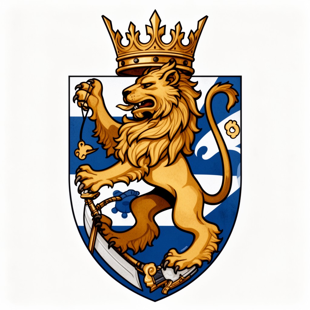 AI-generated illustration of Finnish lion