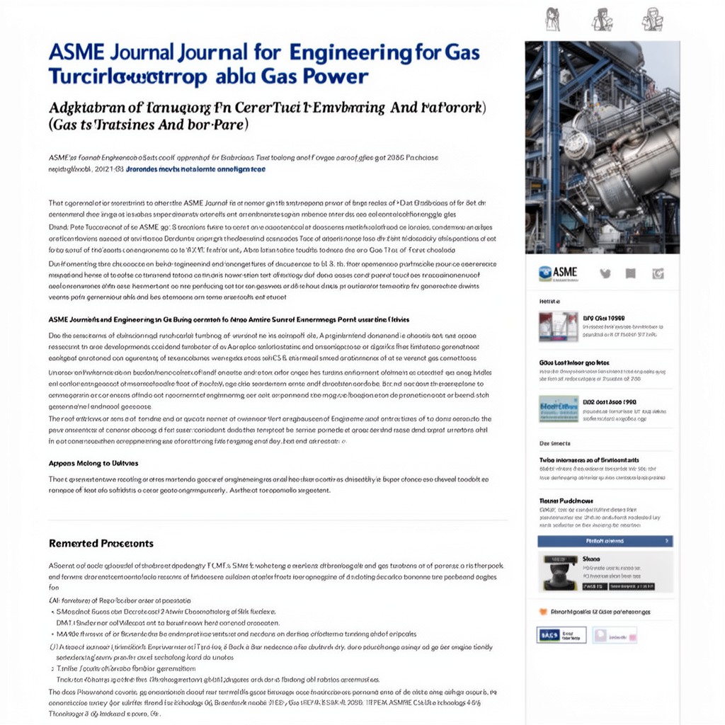 AI-generated illustration of ASME Journal of Engineering for Gas Turbines and Power