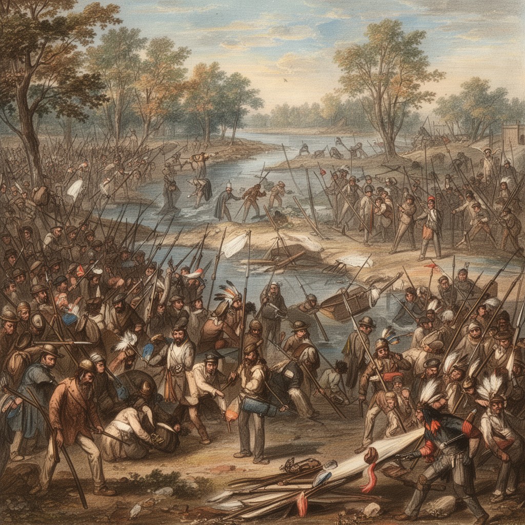 AI-generated illustration of Battle of the Thames