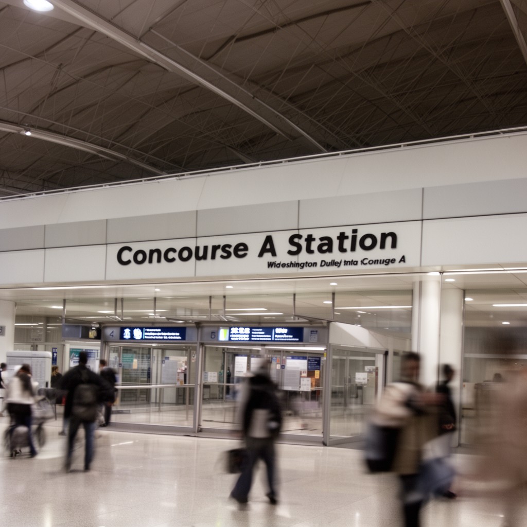 AI-generated illustration of Concourse A Station