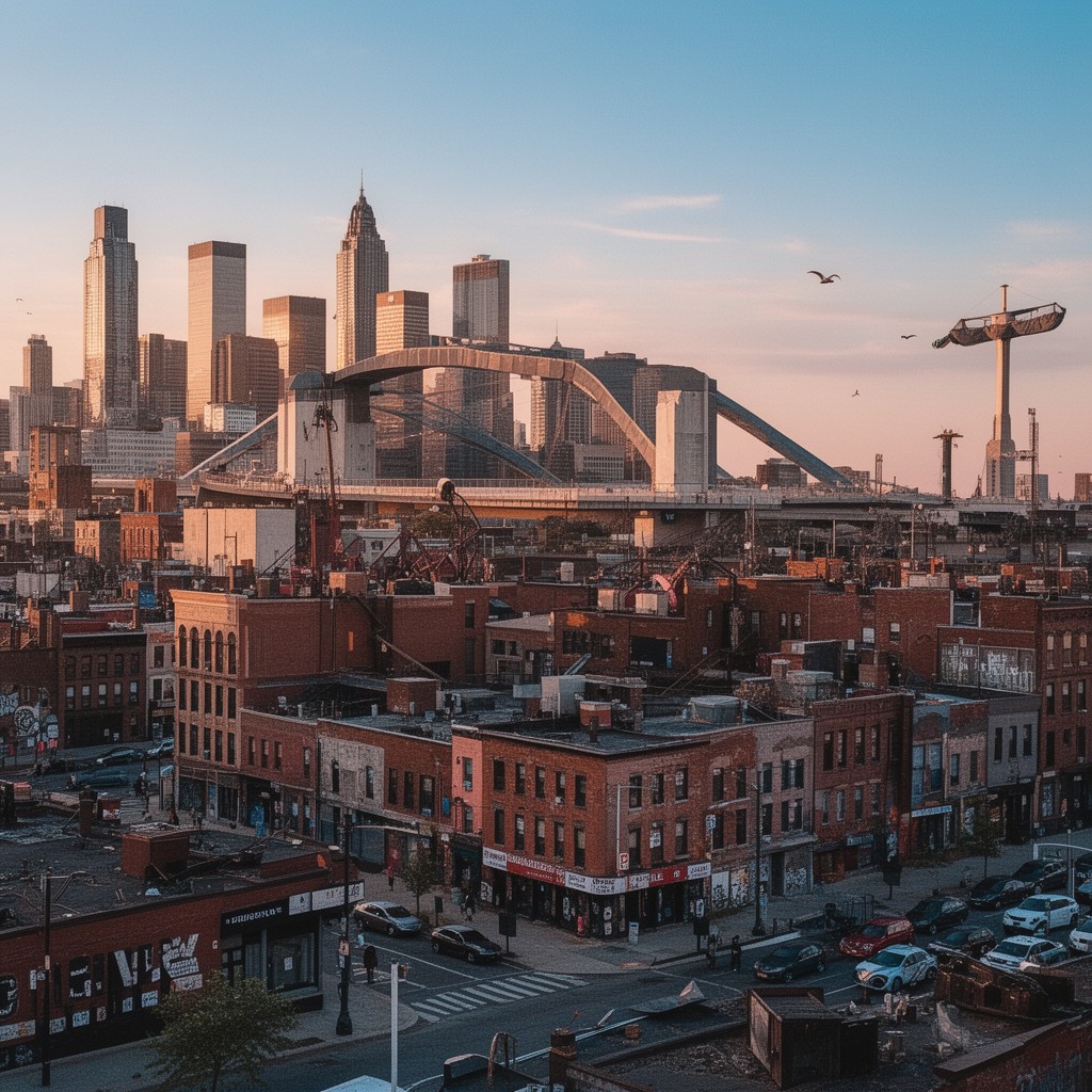 AI-generated illustration of Bridgeport, Chicago