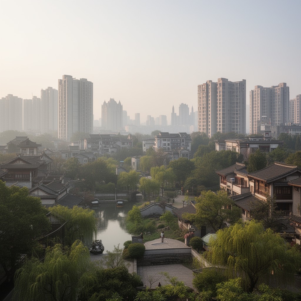 AI-generated illustration of Songjiang District