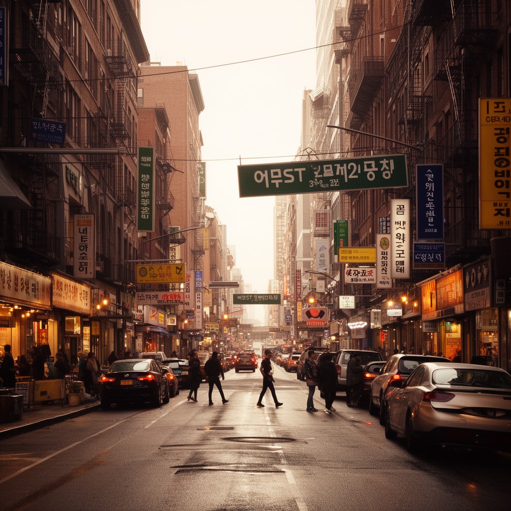 AI-generated illustration of West 32nd Street