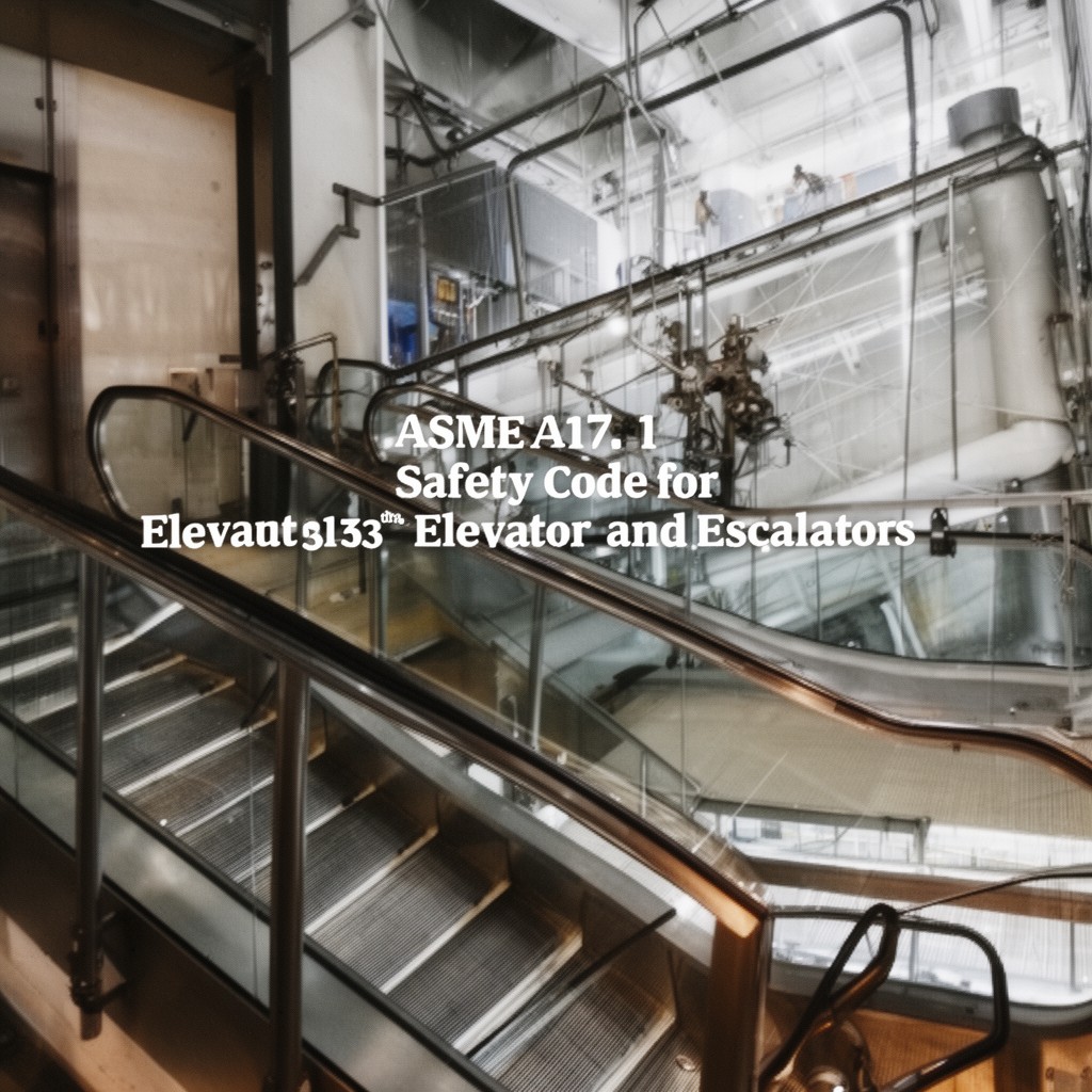 AI-generated illustration of ASME A17.1 Safety Code for Elevators and Escalators