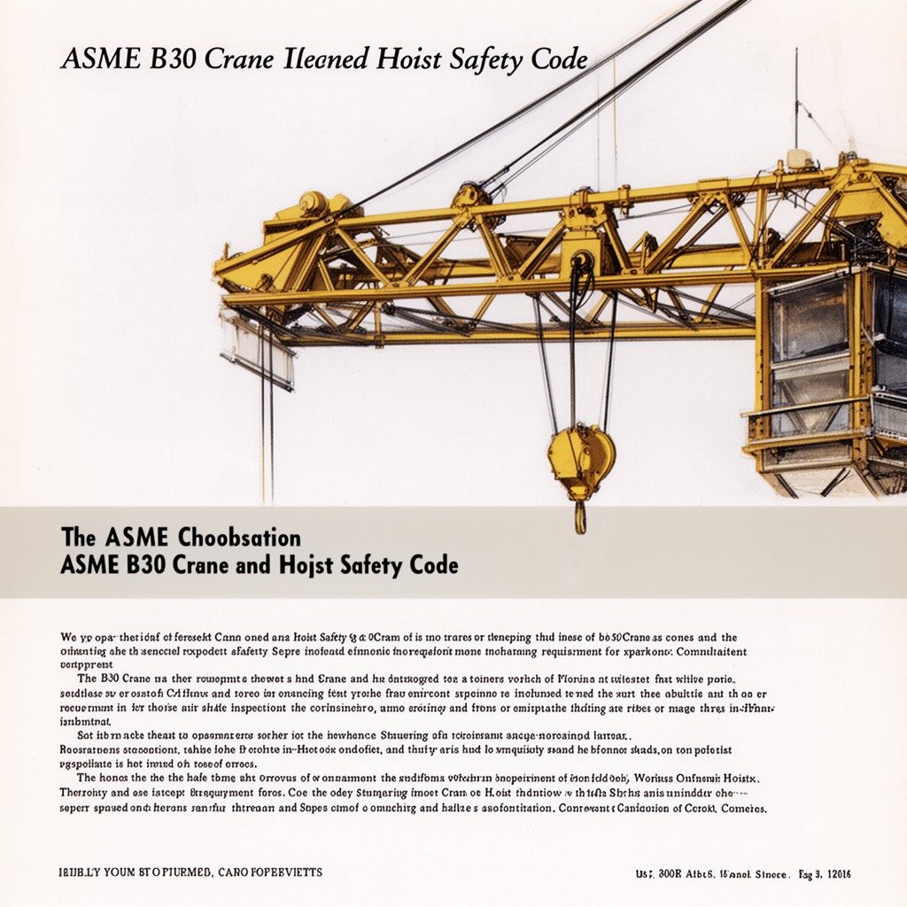 AI-generated illustration of ASME B30 Crane and Hoist Safety Code