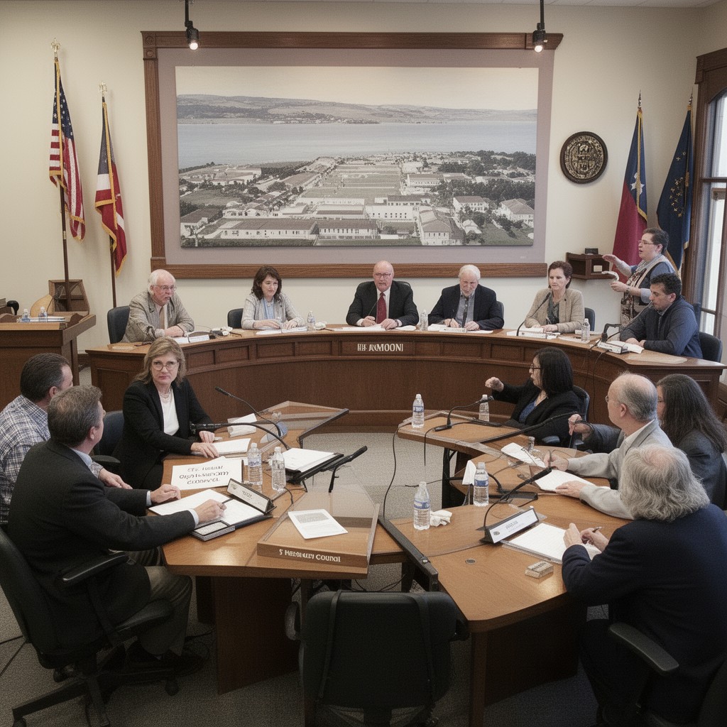AI-generated illustration of St. Helena City Council