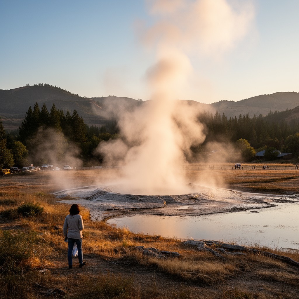 AI-generated illustration of Old Faithful Geyser of California