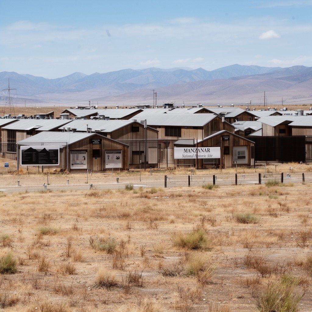 AI-generated illustration of Manzanar National Historic Site