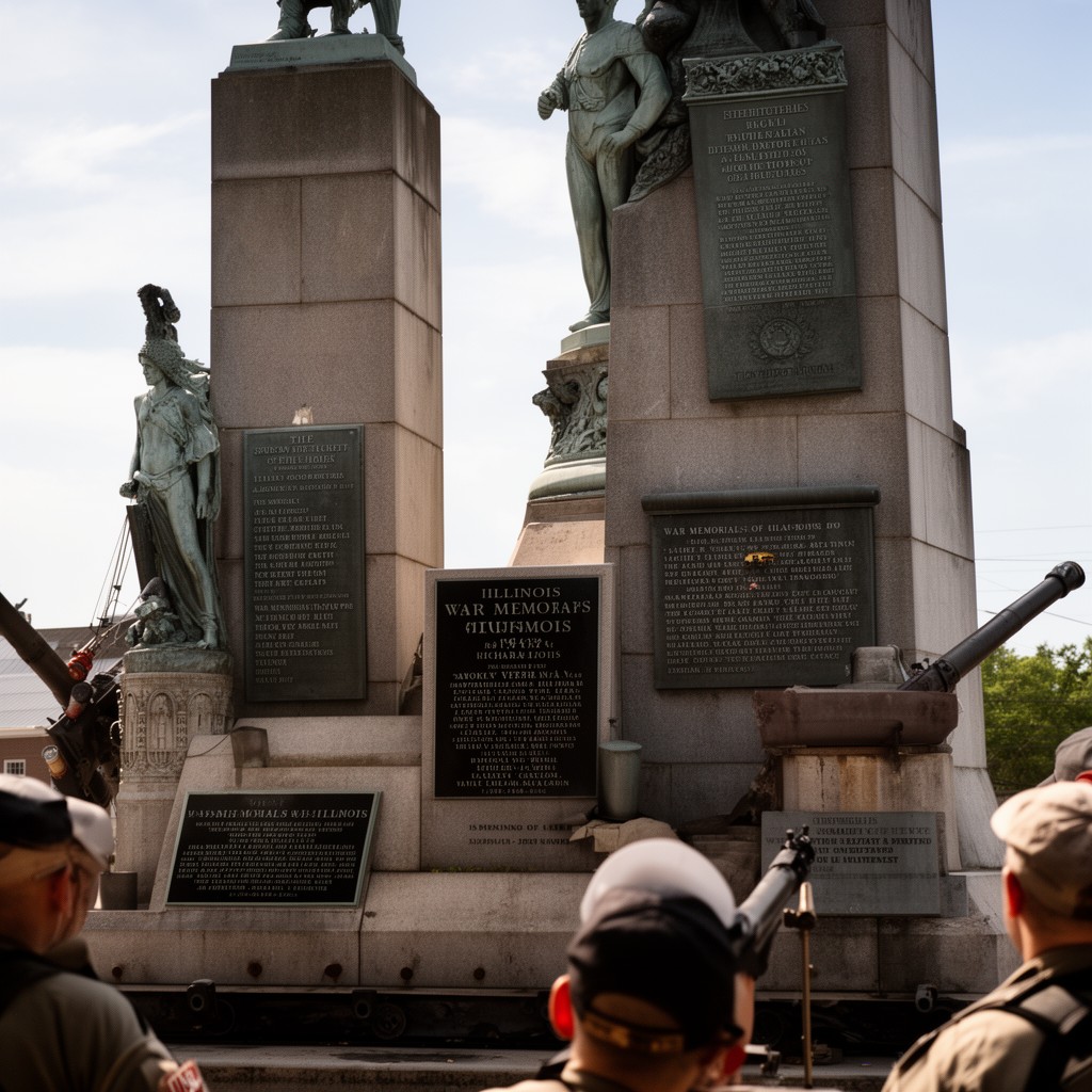 AI-generated illustration of War Memorials of Illinois