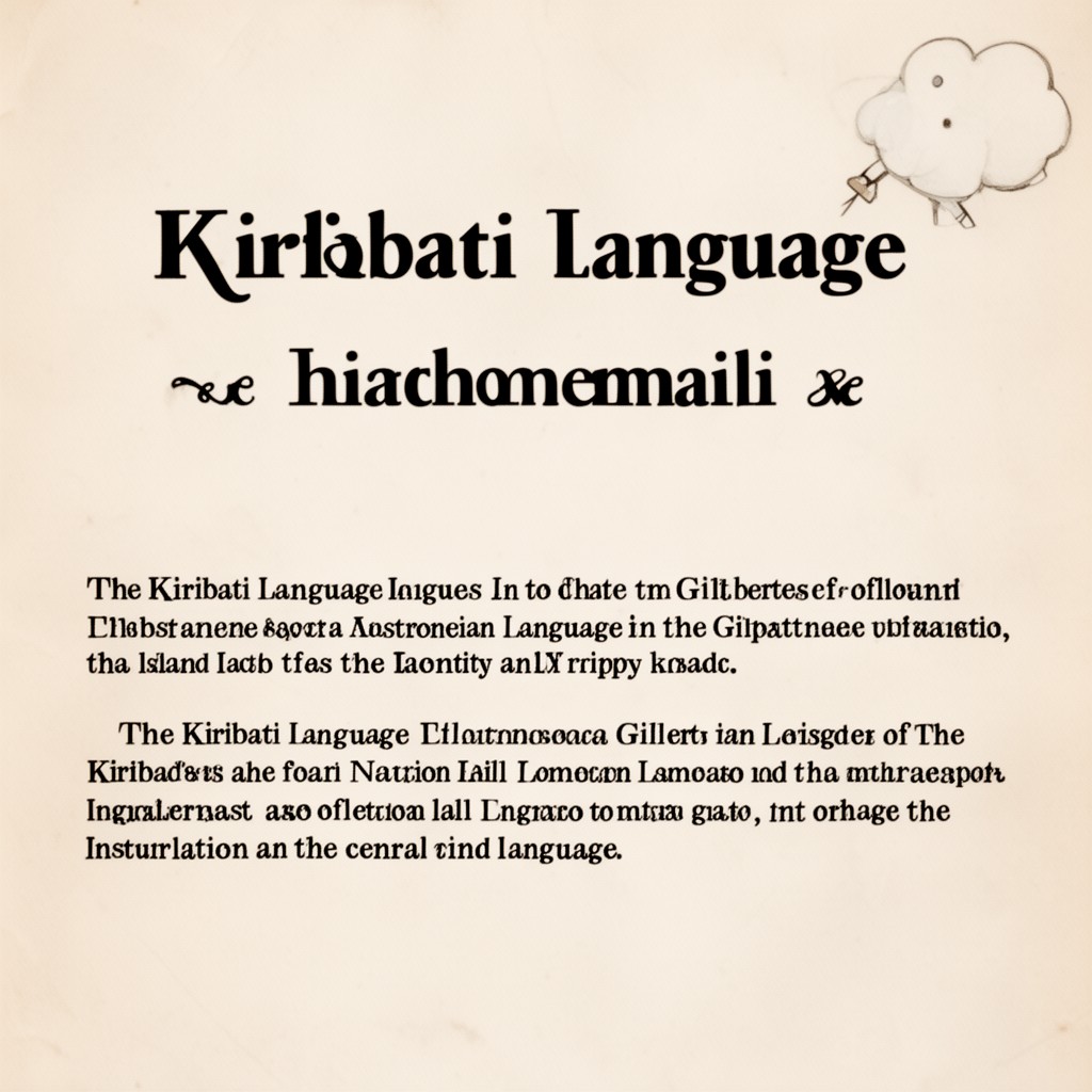 AI-generated illustration of Kiribati language