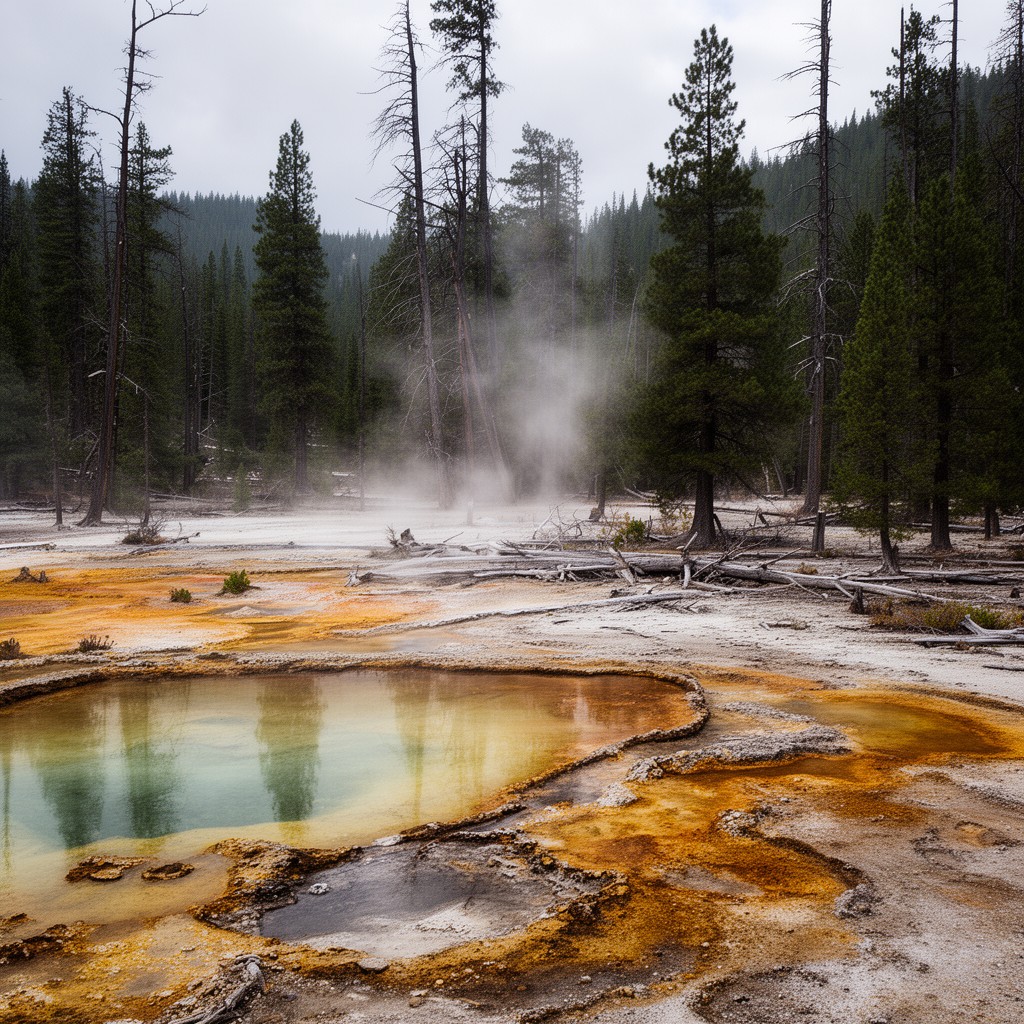 AI-generated illustration of Bumpass Hell