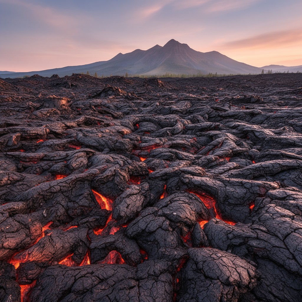 AI-generated illustration of Fantastic Lava Beds