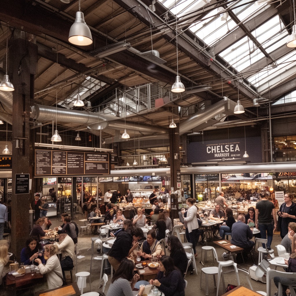 AI-generated illustration of Chelsea Market