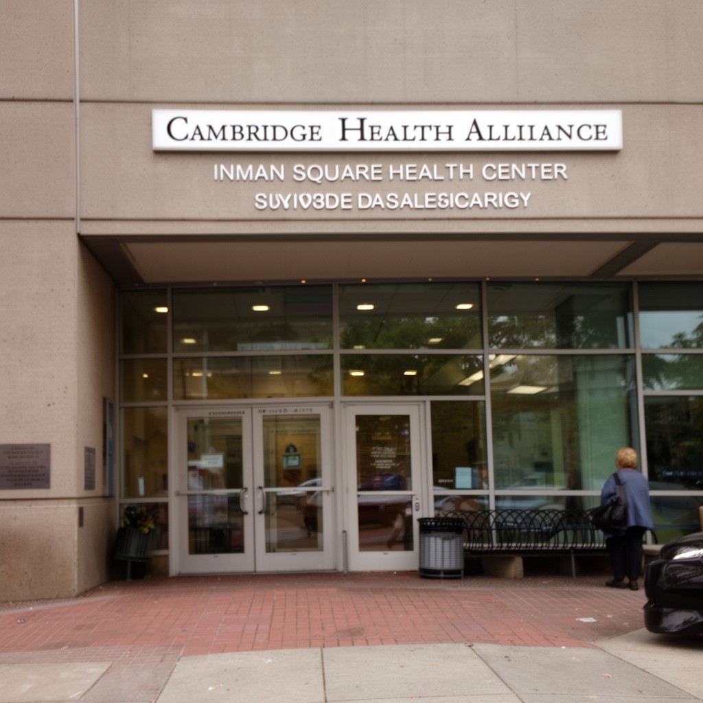 AI-generated illustration of Cambridge Health Alliance Inman Square Health Center