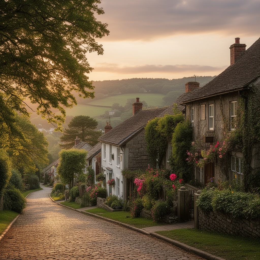 AI-generated illustration of Milton, Dorset, England