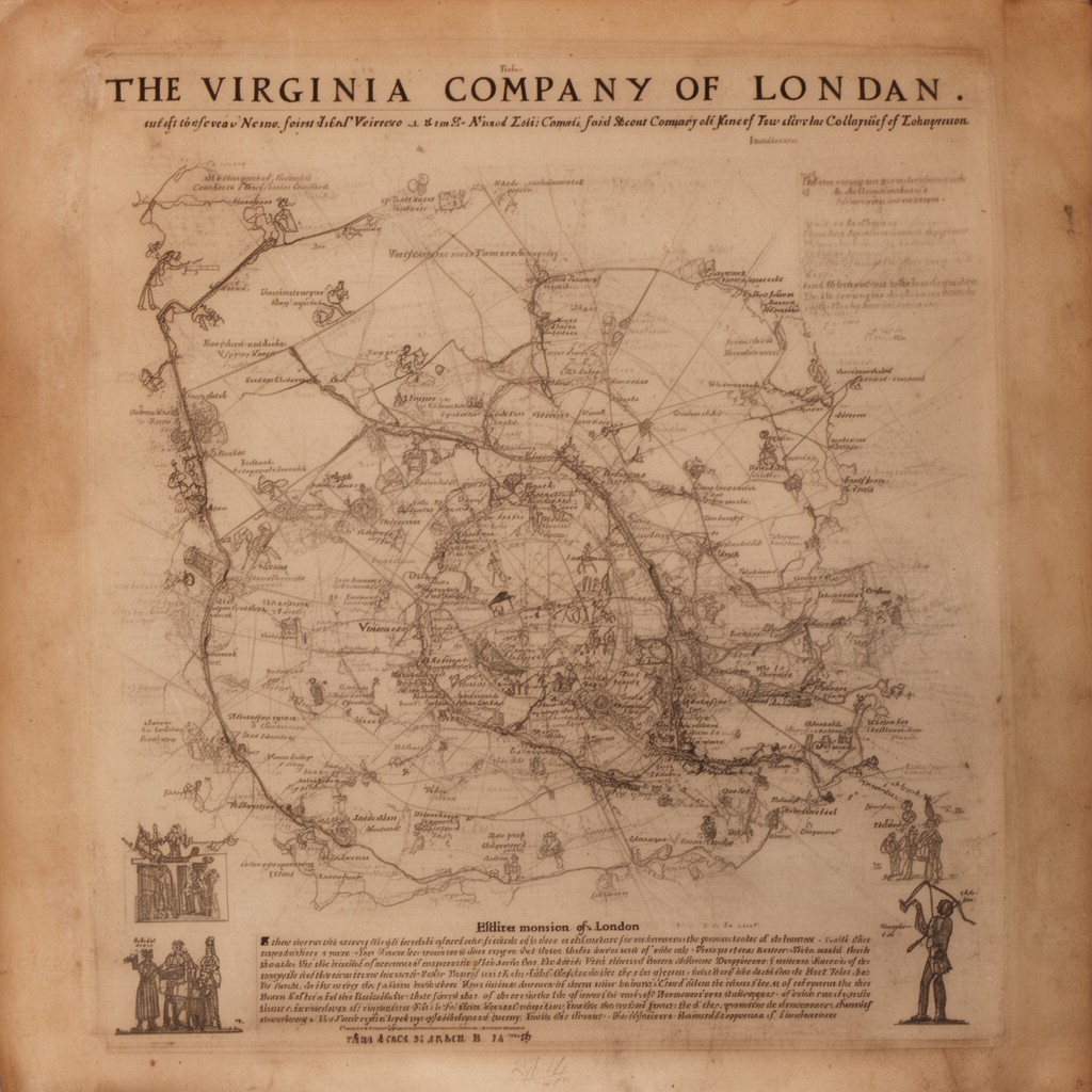 AI-generated illustration of Virginia Company of London