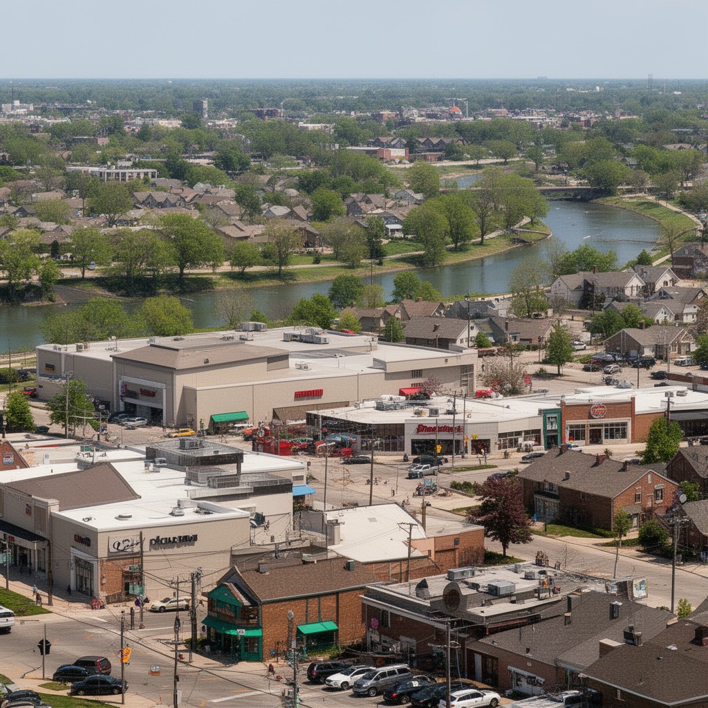 AI-generated illustration of Bloomingdale, Illinois