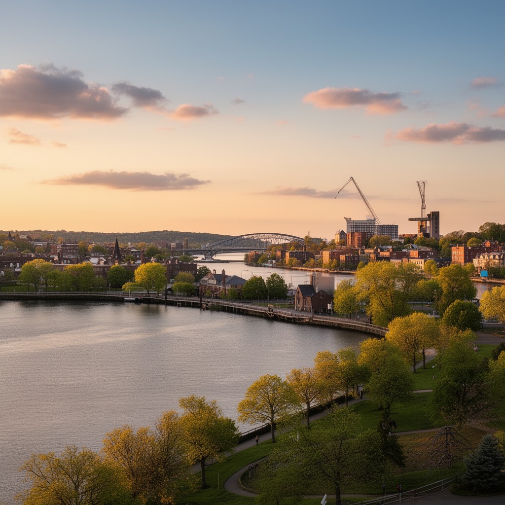 AI-generated illustration of Croton-on-Hudson, New York
