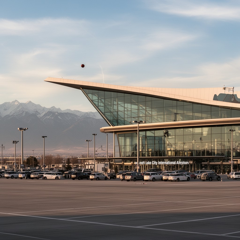 AI-generated illustration of Salt Lake City International Airport