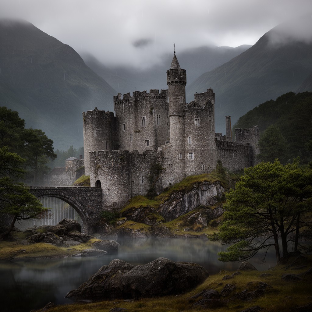 AI-generated illustration of The Castles of Athlin and Dunbayne