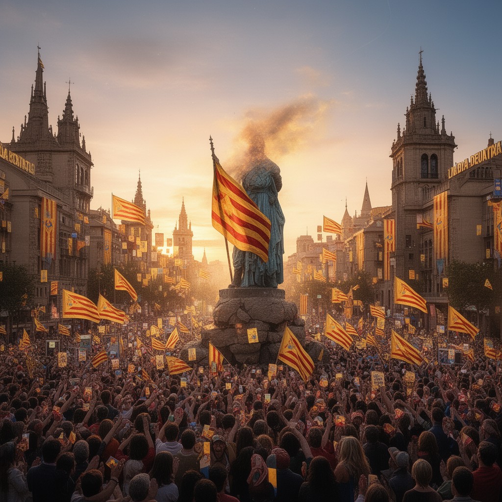 AI-generated illustration of La Diada