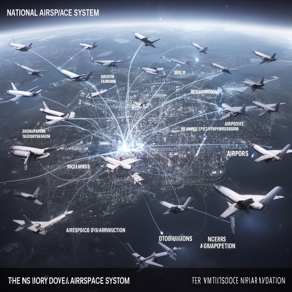 AI-generated illustration of National Airspace System