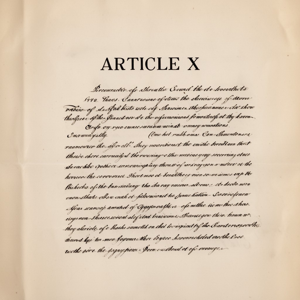 AI-generated illustration of Article X