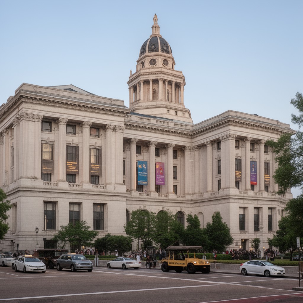 AI-generated illustration of Old Patent Office Building (now part of the Smithsonian American Art Museum and National Portrait Gallery)