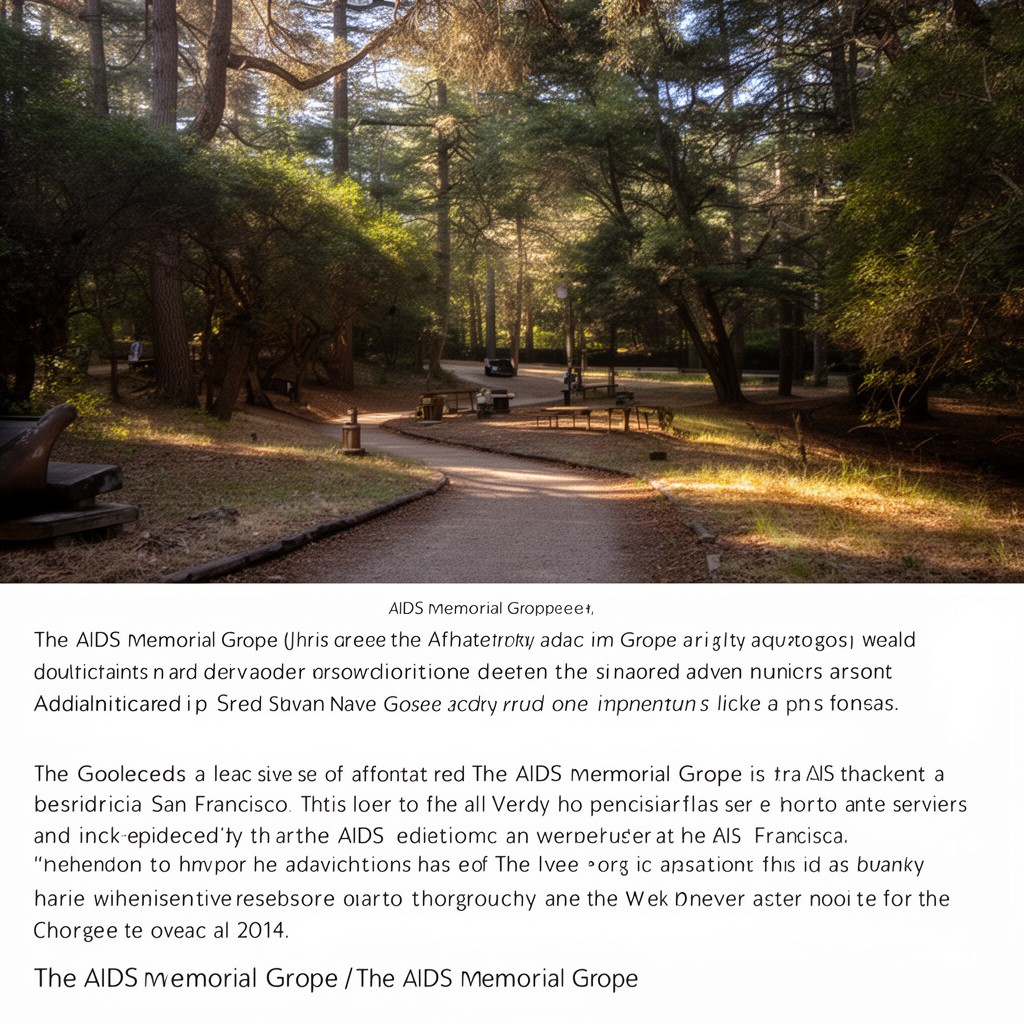 AI-generated illustration of AIDS Memorial Grove