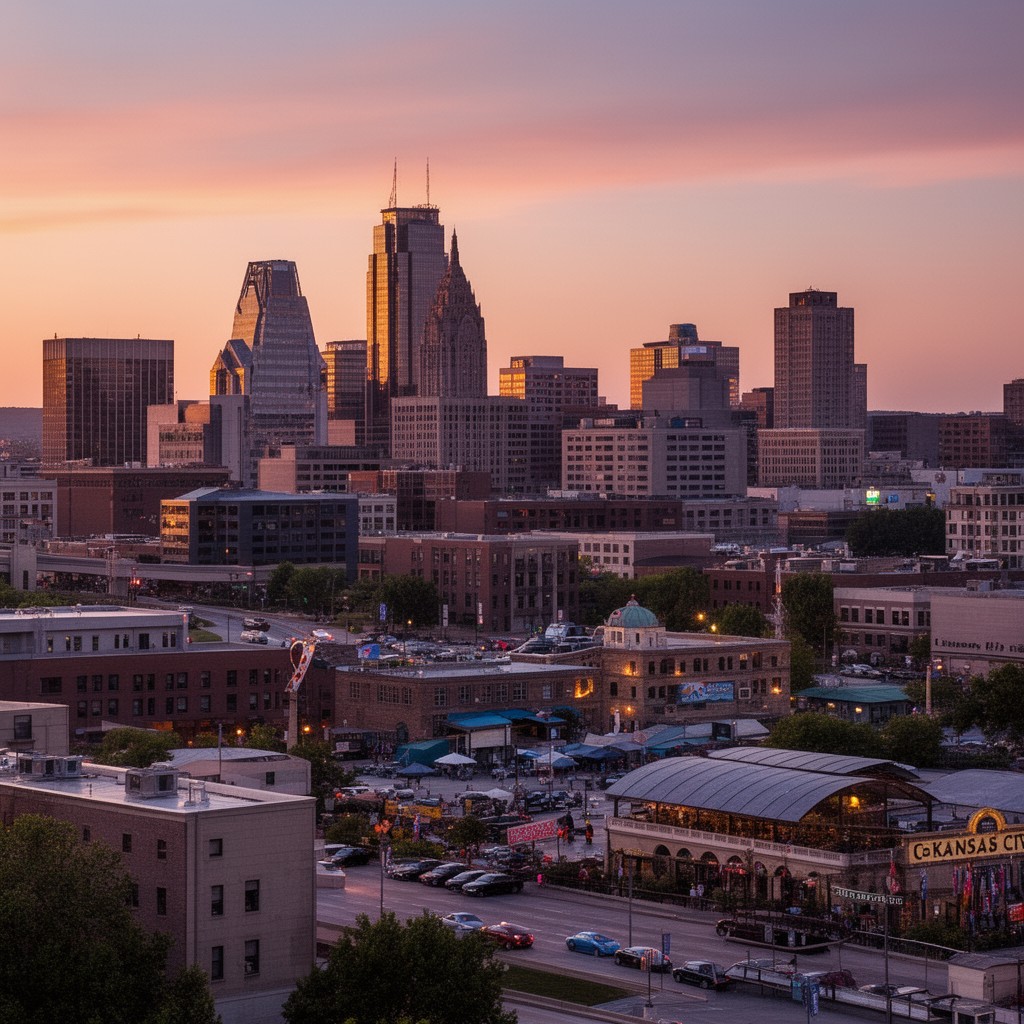 AI-generated illustration of Kansas City, Missouri, United States